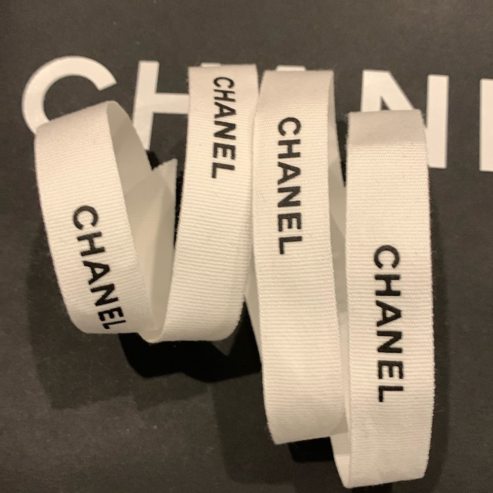 Chanel white ribbon